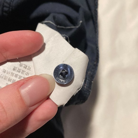 PrAna Navy Triangle Pattern Button Down Shirt XXL - Picture 9 of 11